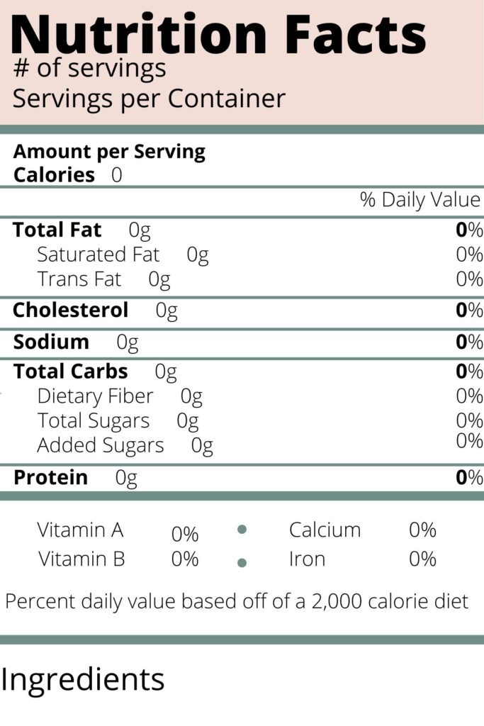 nutrition label-serving size